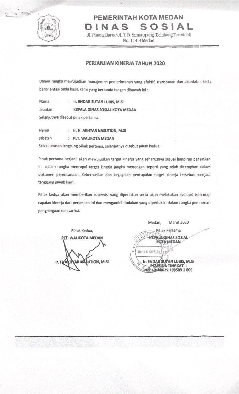 PERJANJIAN KINERJA Dinas Tanaman Pangan dan Hortikultura